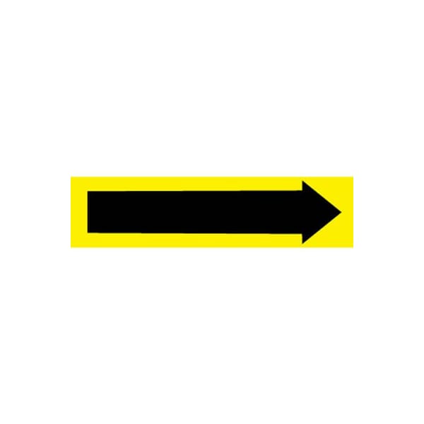 Pressure-Sensitive Pipe Marker - Direction Arrow Yellow
